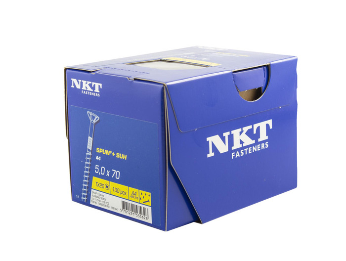 NKT Fasteners SPUN Terrasseskrue 5 0x70 Mm 100 Stk Jem Fix nkt-fasteners-spun-terrasseskrue-5-0x70-mm-100-stk-jem-fix